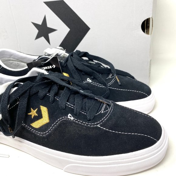 Converse Men's Size 9 168668C Louie Lopez Pro Ox Black Gold Suede Skate Sneakers - Picture 9 of 12